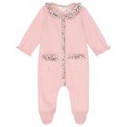 Baby Girls White & Pink Babygrows ( 2-Pack ), 1, hi-res