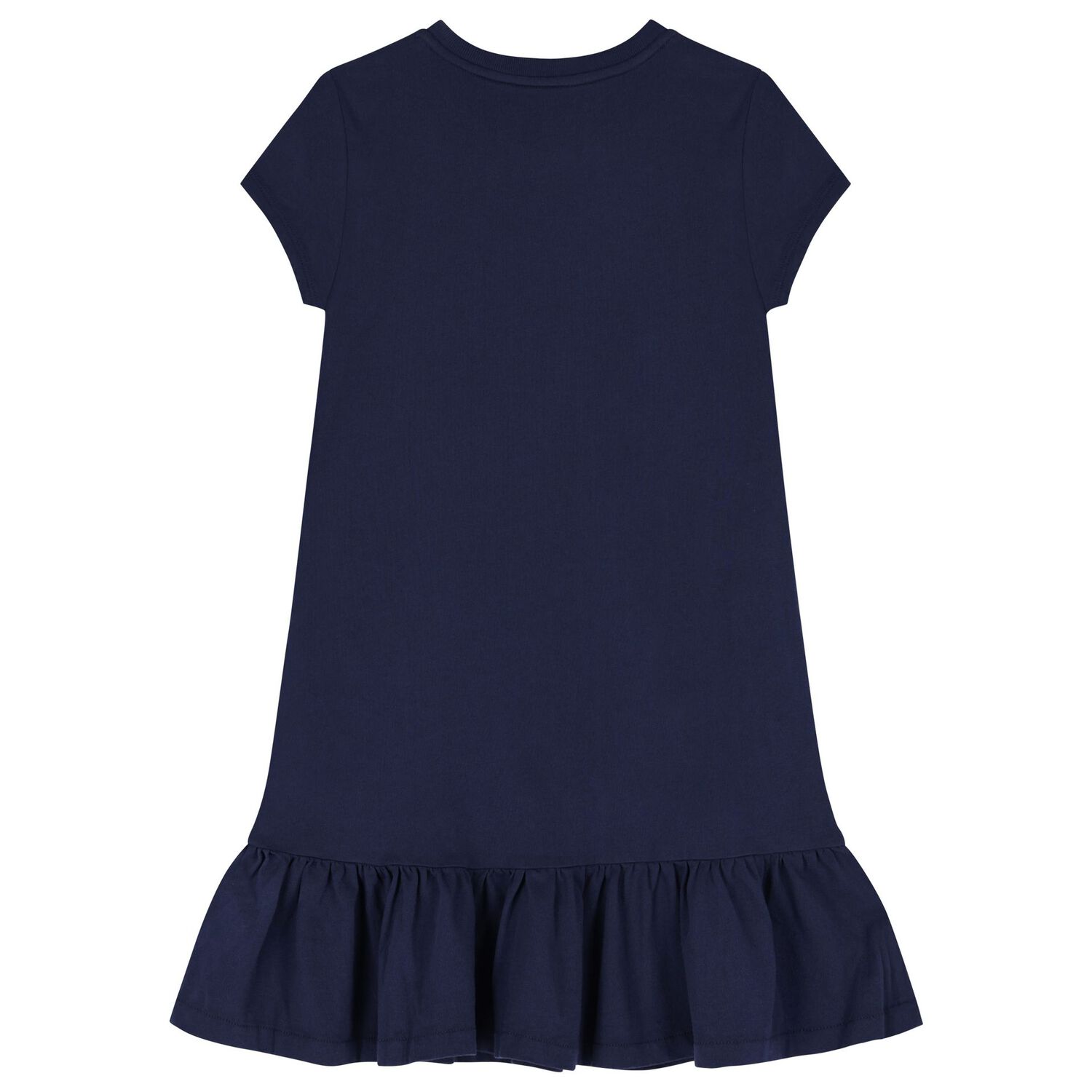 Girls Navy Blue Polo Bear Dress, 1, hi-res