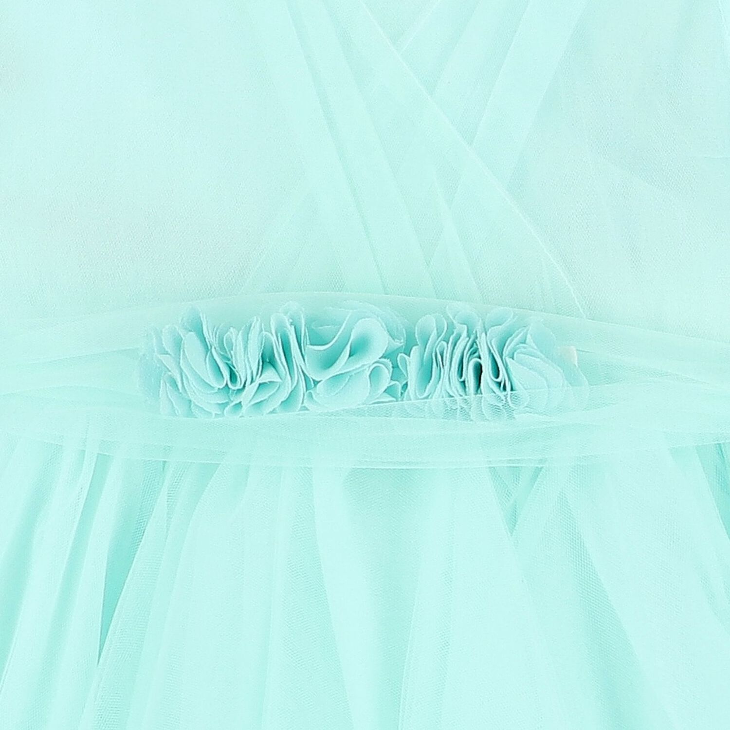 Girls Aqua Tulle Dress, 1, hi-res