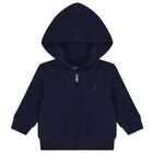 بدلة رياضية أولاد صغار بشعار تيدي باللون الكحلي, 1, hi-res