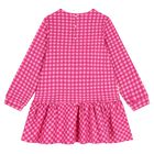 Girls Pink Gingham Dress Set, 1, hi-res