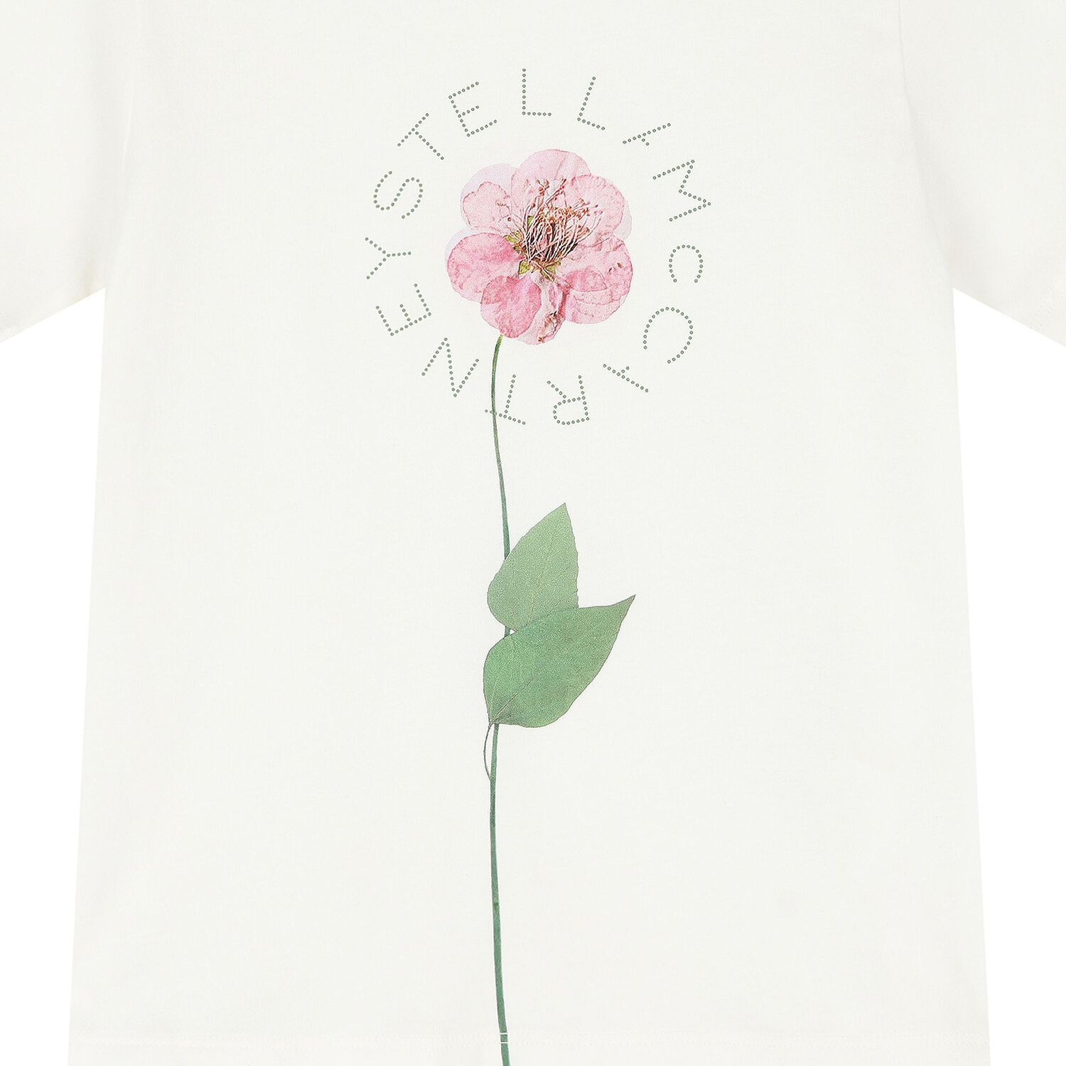 Girls Ivory Logo Flower T-Shirt, 1, hi-res image number null