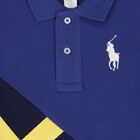 طقم أولاد شورت بالشعار باللون الكحلي, 1, hi-res