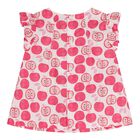 Baby Girls Pink Apple Dress, 1, hi-res