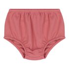 Baby Girls Pink Logo Ruffled Dress Set, 1, hi-res