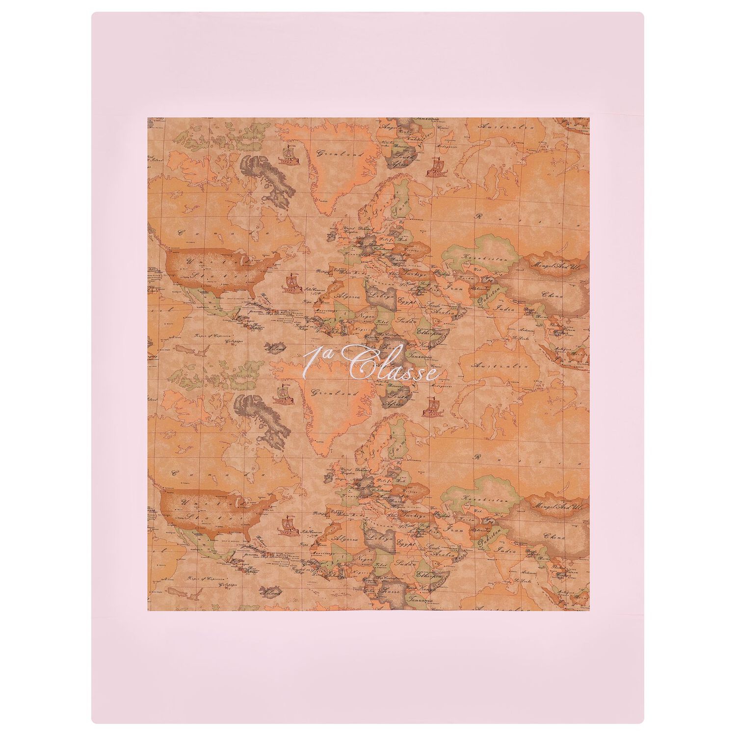 Baby Girls Beige & Pink Geo Map Babygrow Gift Set, 2, hi-res