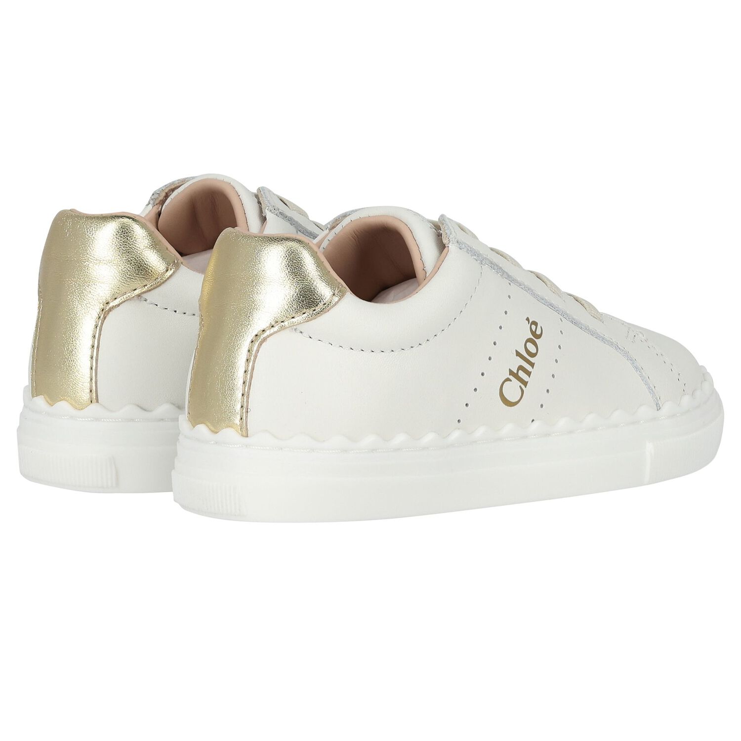 Girls Ivory Logo Trainers, 1, hi-res