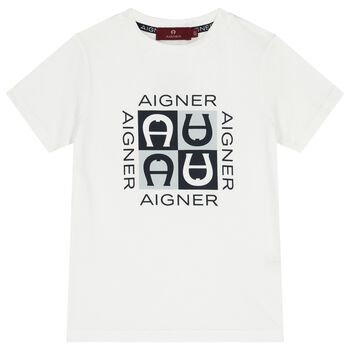 Boys White Logo T-Shirt