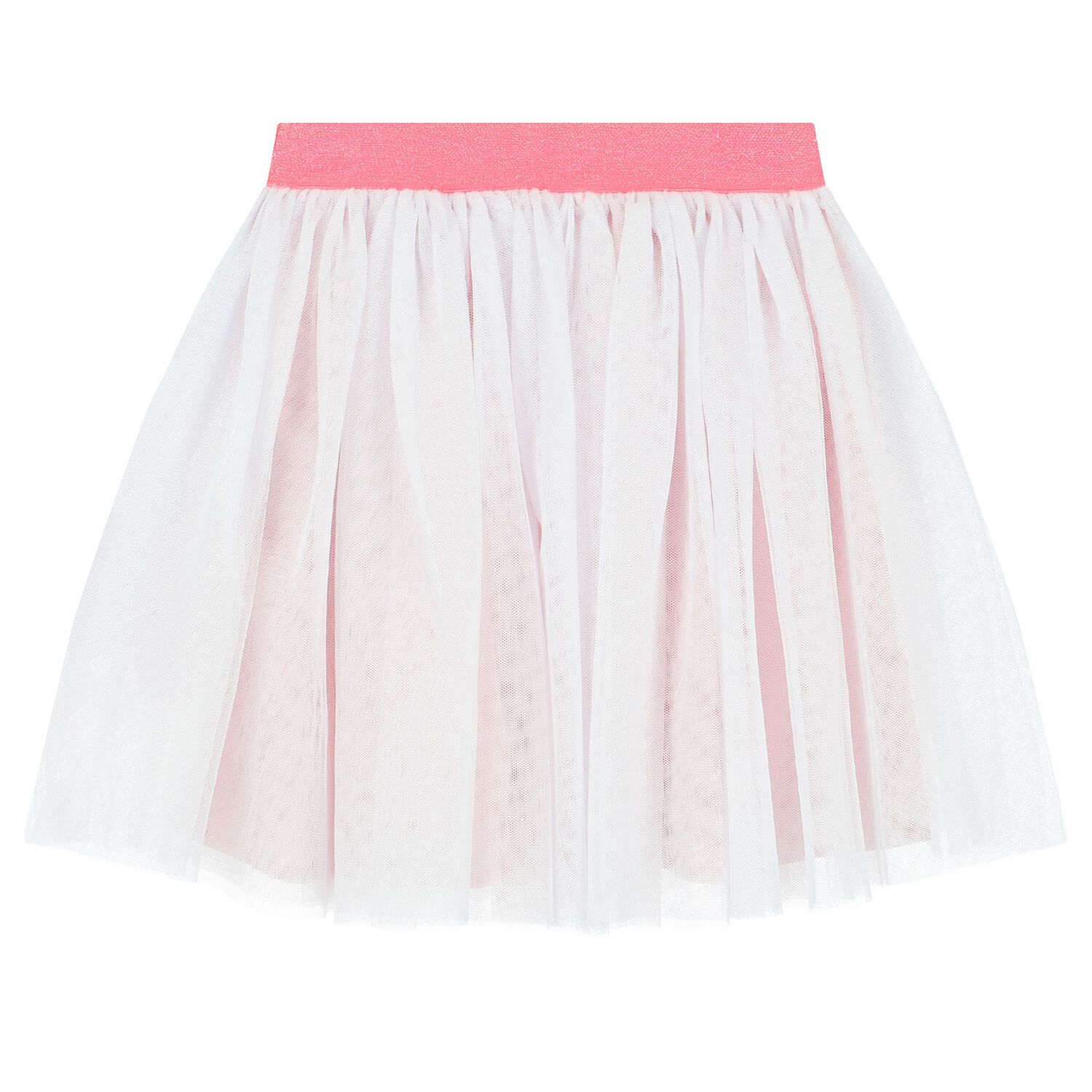 Girls White & Pink Sequin Skirt, 1, hi-res