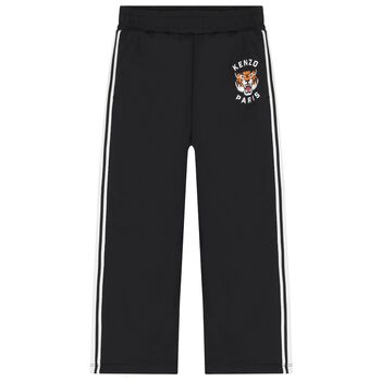 KENZO KIDS Black Tiger Logo Joggers, 1 Black Tiger Logo Joggers