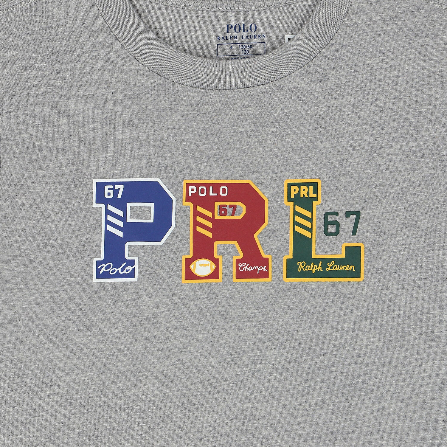 تيشيرت بالشعار باللون الرمادى للاولاد, 1, hi-res