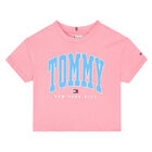 Girls Pink Logo T-Shirt, 3, hi-res