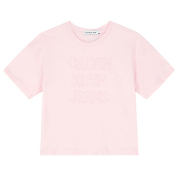 Girls Pink Logo T-Shirt