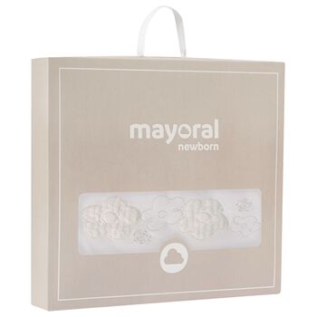 بطانية أطفال عاجية مزخرفة بالزهور