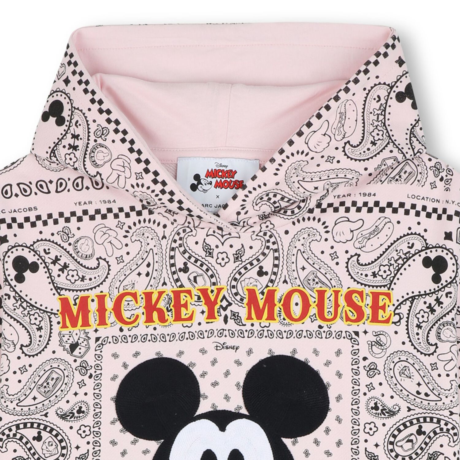 فستان ميكي ماوس وردي بقلنسوة للبنات, 1, hi-res image number null