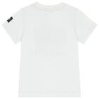Boys White Logo T-Shirt, 3, hi-res