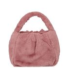 Girls Pink Faux Fur Handbag, 1, hi-res