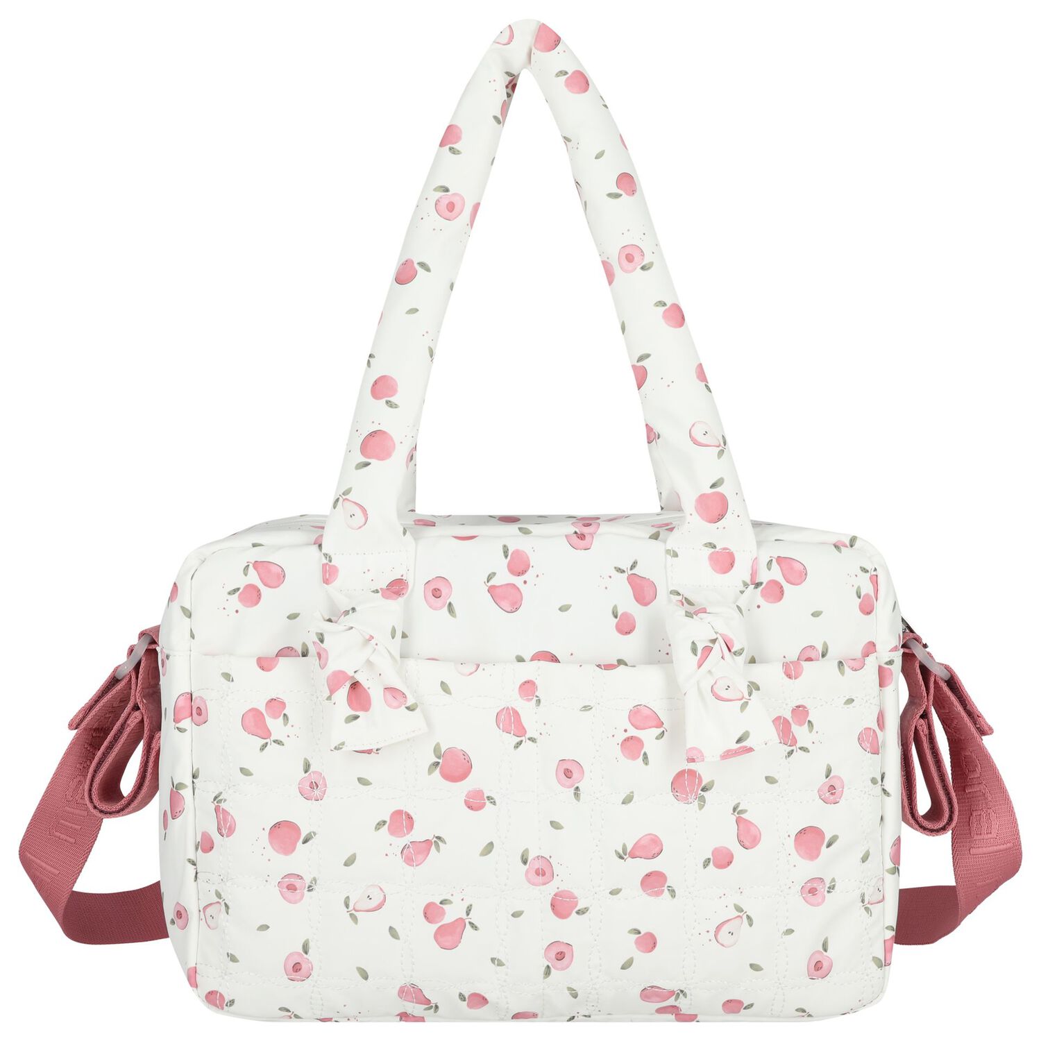 Baby Girls White & Pink Waterproof Baby Changing Bag, 2, hi-res