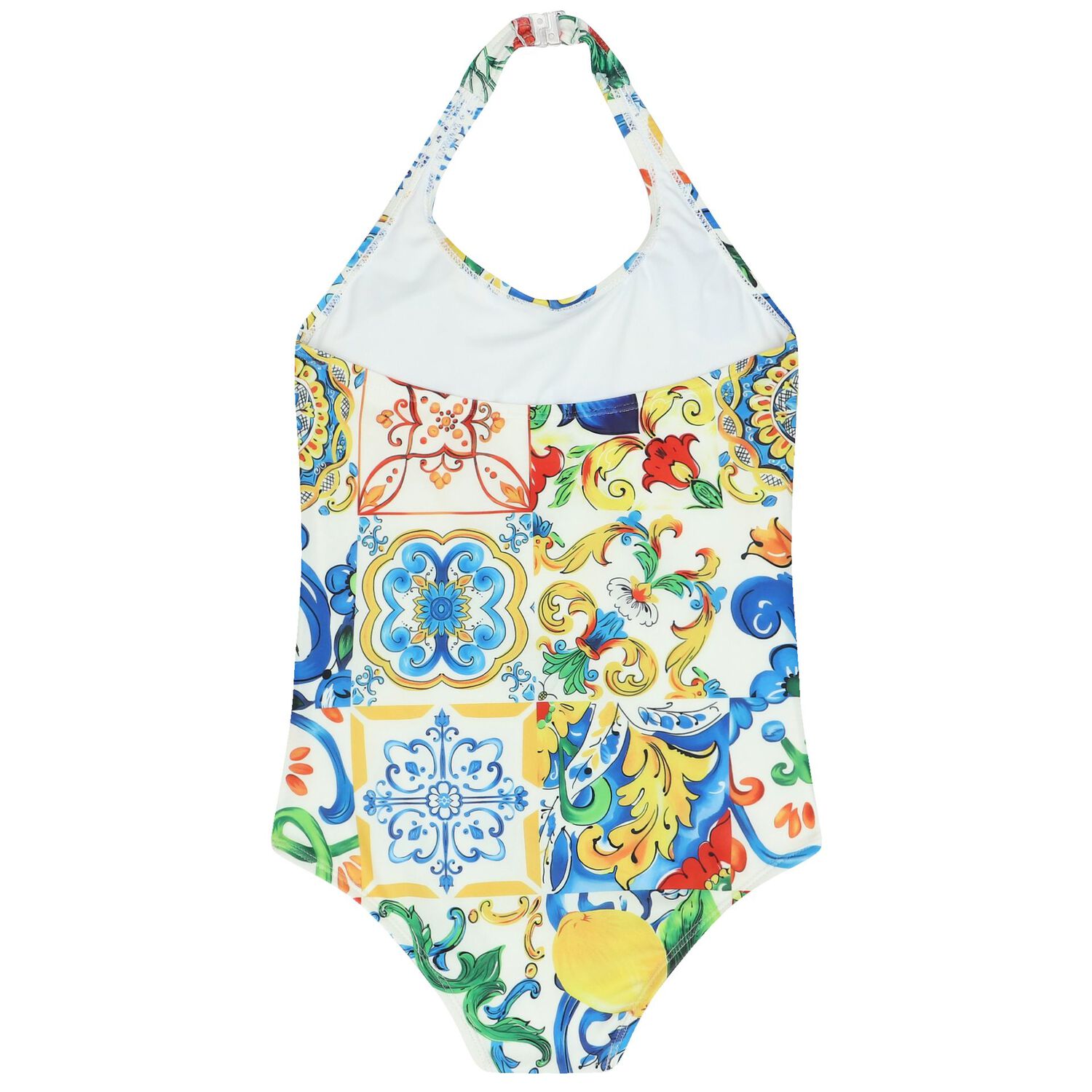 Girls Multi-Coloured Abstract Swimsuit, 1, hi-res image number null