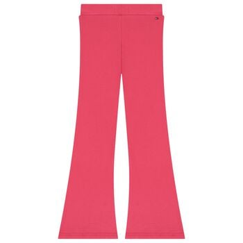 Girls Pink Logo Leggings