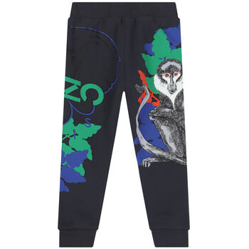 Boys Grey Logo Joggers