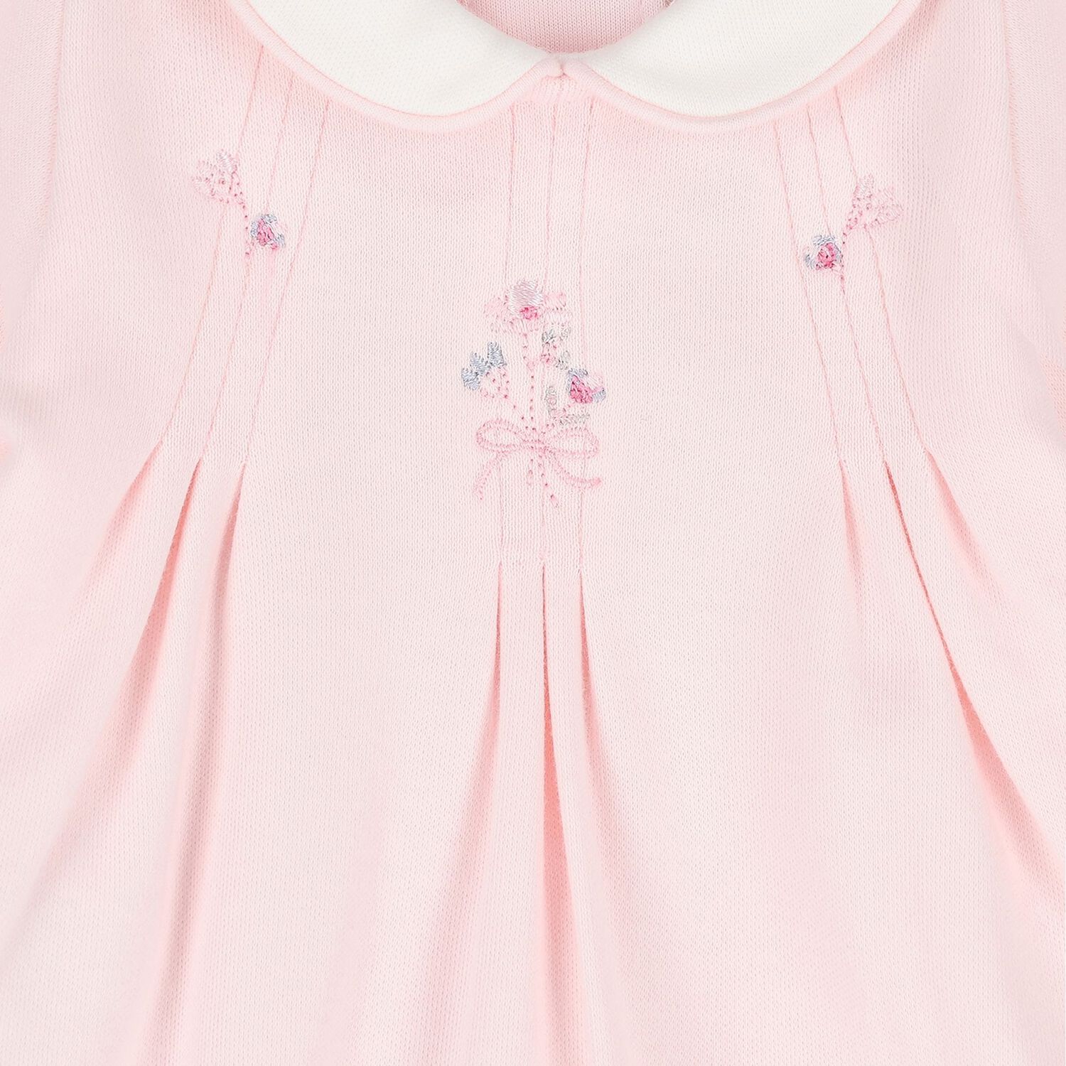 Baby Girls Pink & Ivory Flower Babygrows ( 2-Pack ), 1, hi-res