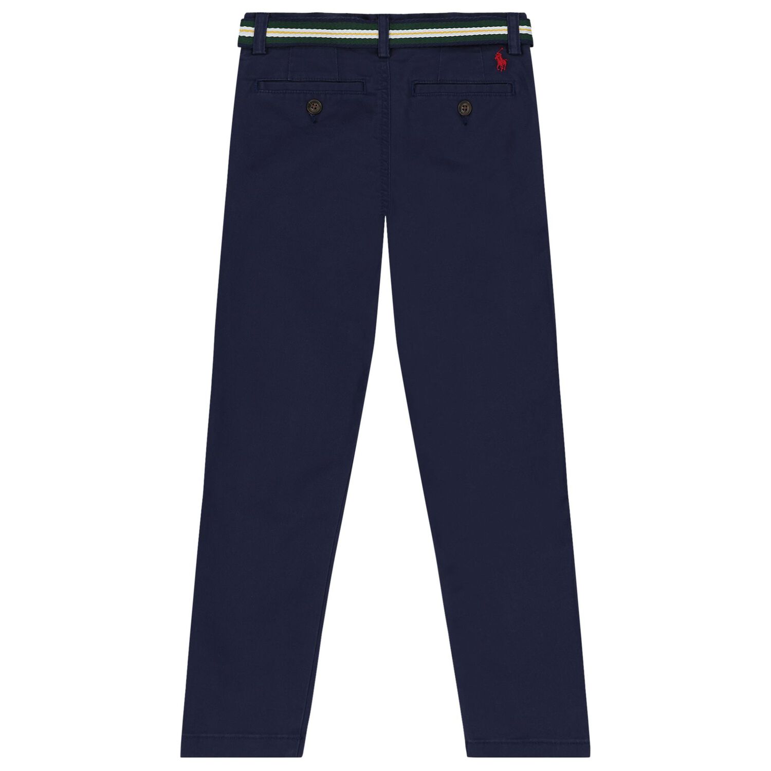 Boys Navy Blue Logo Trousers, 1, hi-res