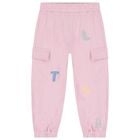 Girls Pink Logo Joggers, 1, hi-res