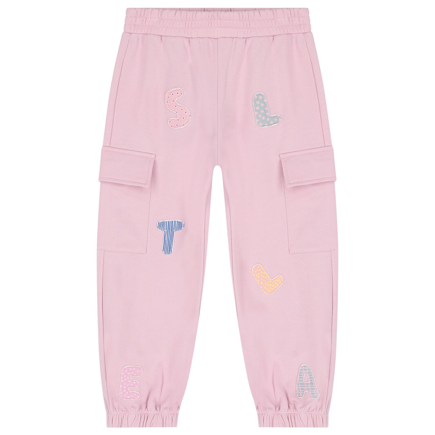 Girls Pink Logo Joggers, 1, hi-res
