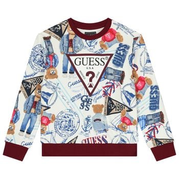 Boys White Logo Sweatshirt