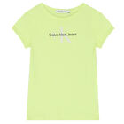 Girls Green Logo T-Shirt, 2, hi-res