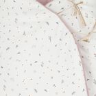 Baby Girls Ivory & Pink Hooded Reversible Nest, 3, hi-res