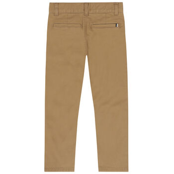 Boys Beige Chino Trousers
