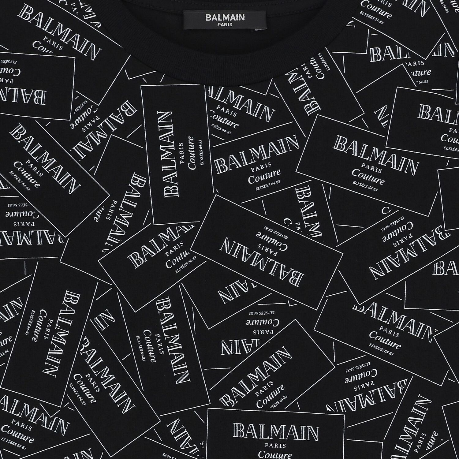 فستان بناتي بشعار باللونين الأبيض والأسود, 1, hi-res