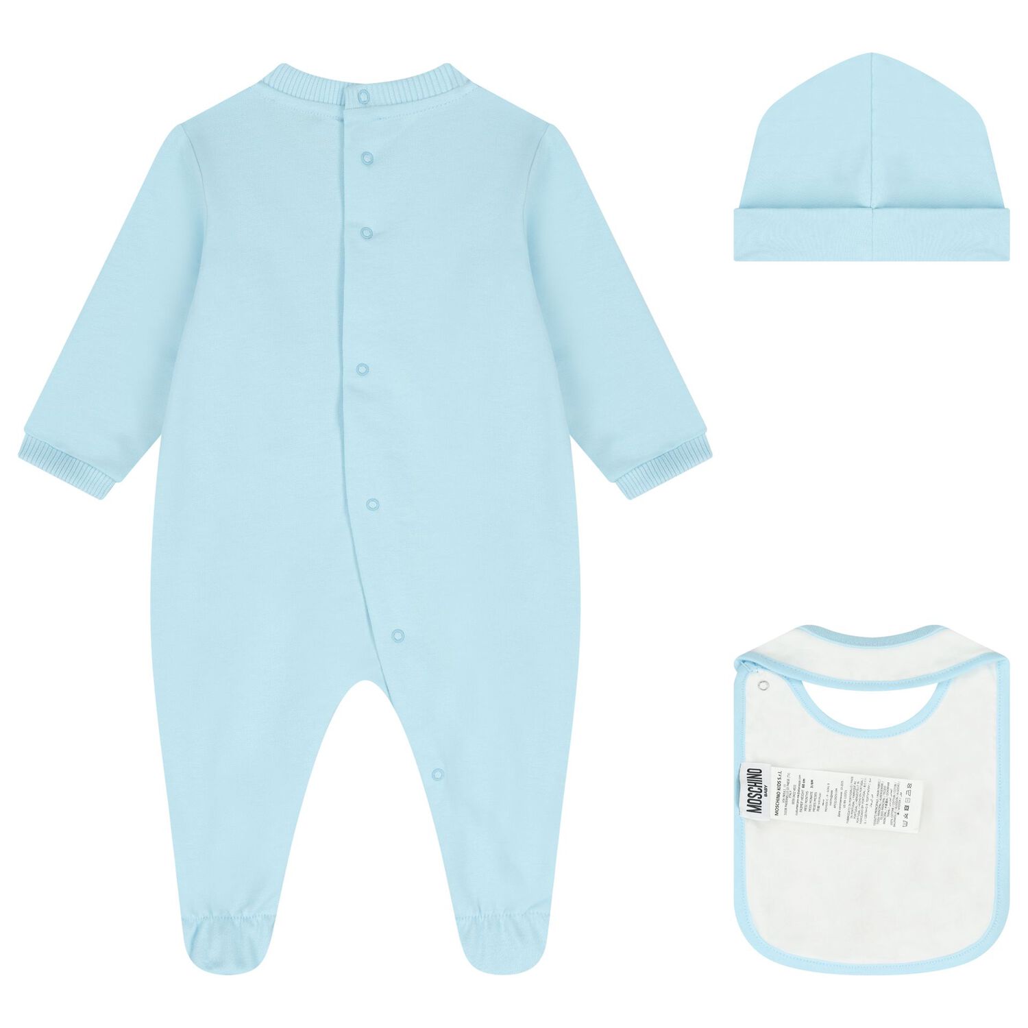 Blue Teddy Bear Logo Babygrow Gift Set, 4, hi-res
