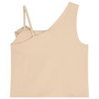 بلوزة بتطريز وردة لامعة باللون الذهبي للبنات, 2, hi-res