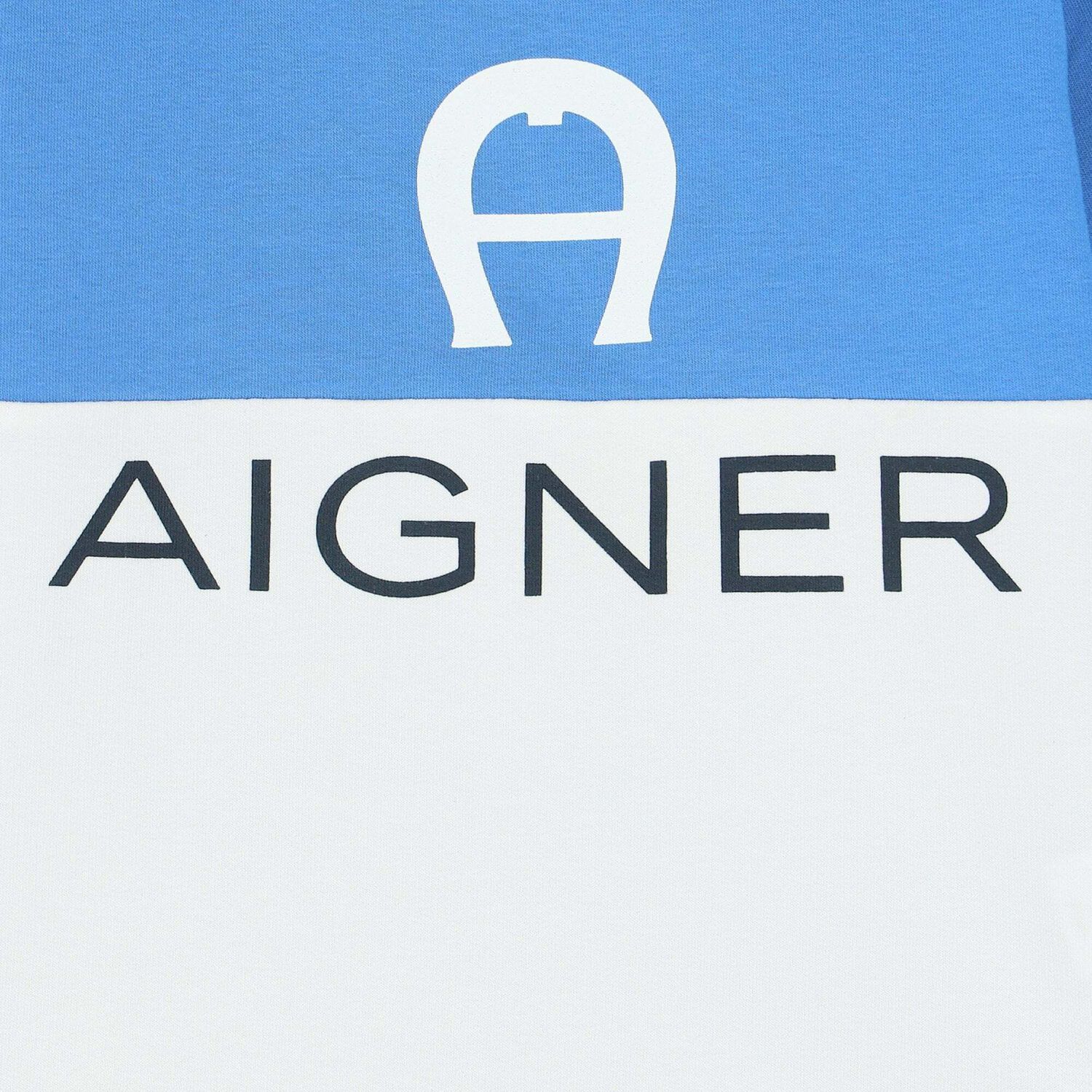 Younger Boys Blue & White Logo Long Sleeve Top, 3, hi-res