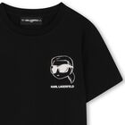 Boys Mini Me Black Ikonik Karl Logo T-Shirt, 1, hi-res