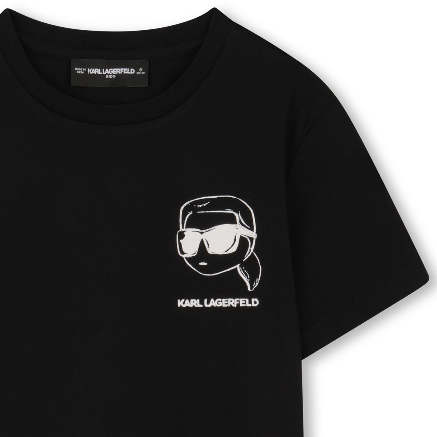 Boys Mini Me Black Ikonik Karl Logo T-Shirt, 1, hi-res