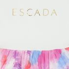 فستان بنات بالشعار باللون الأبيض والزهري, 1, hi-res