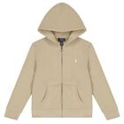 توب أولاد هودي بالشعار باللون البيج, 1, hi-res