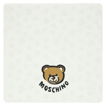 Ivory Teddy Bear Logo Baby Blanket