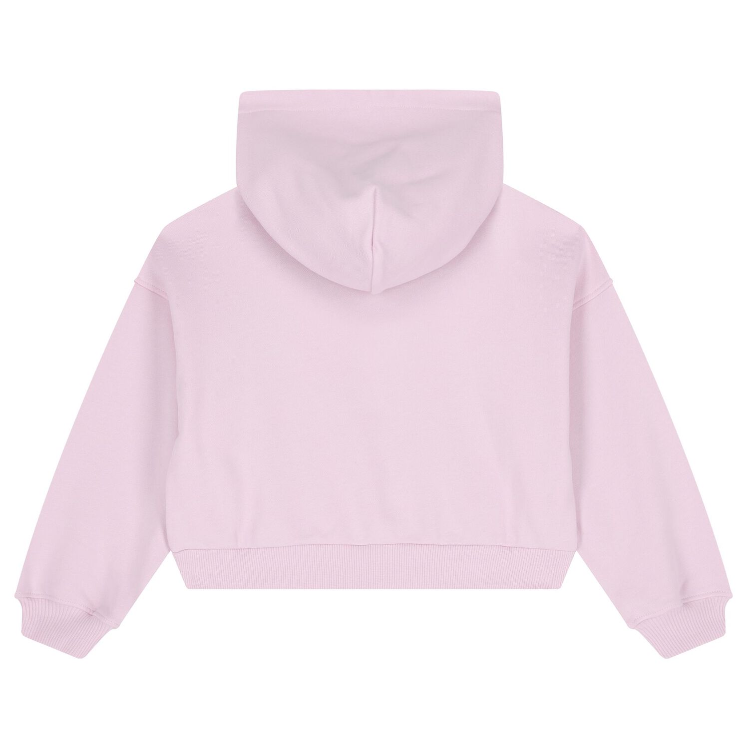 Girls Pink Logo Hooded Zip Up Top, 2, hi-res