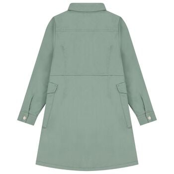 Girls Green Logo Dress