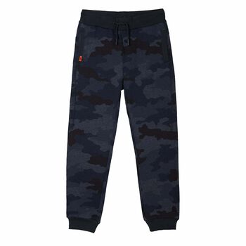 Boys Navy Blue Camo Joggers