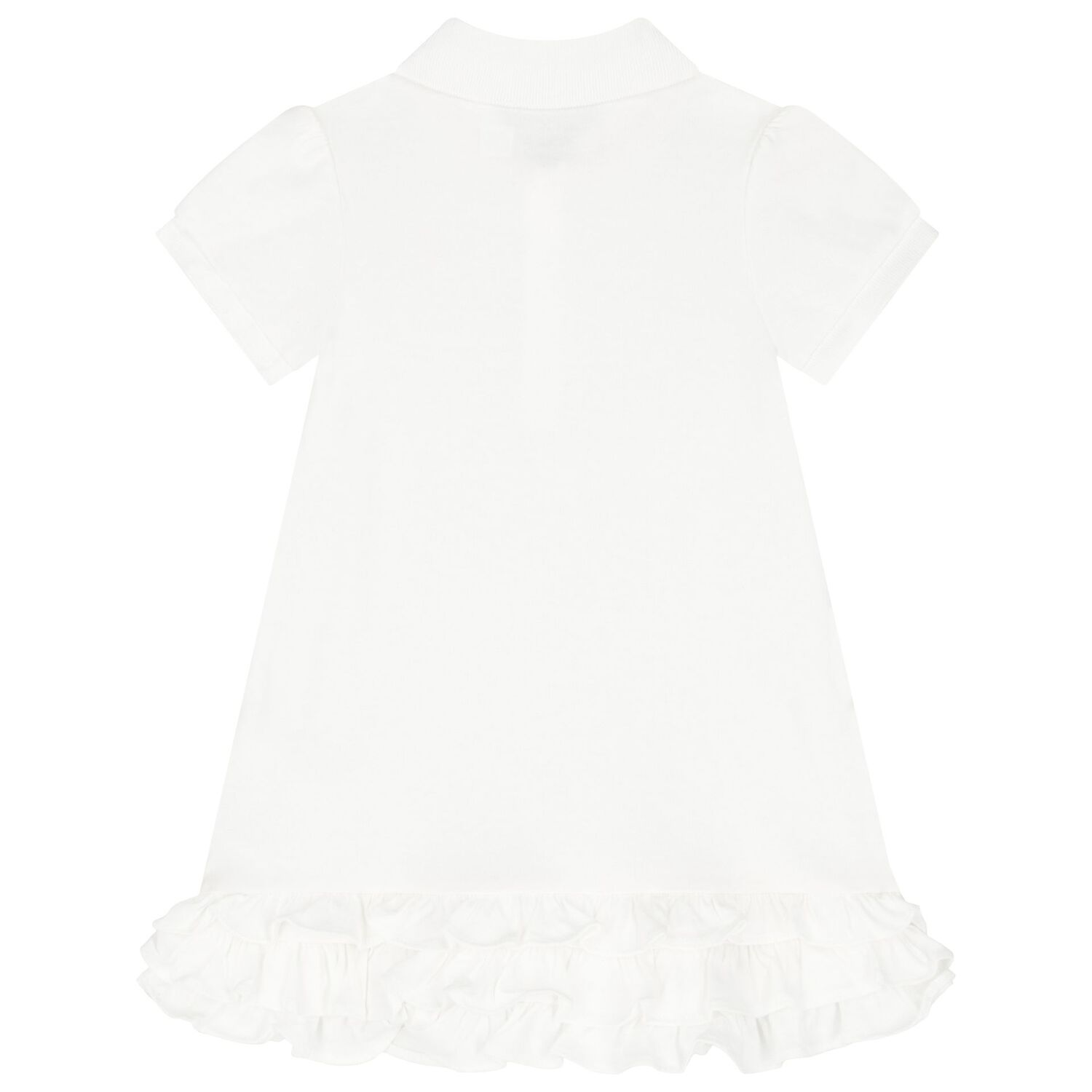 Baby Girls White Logo Polo Dress Set, 1, hi-res