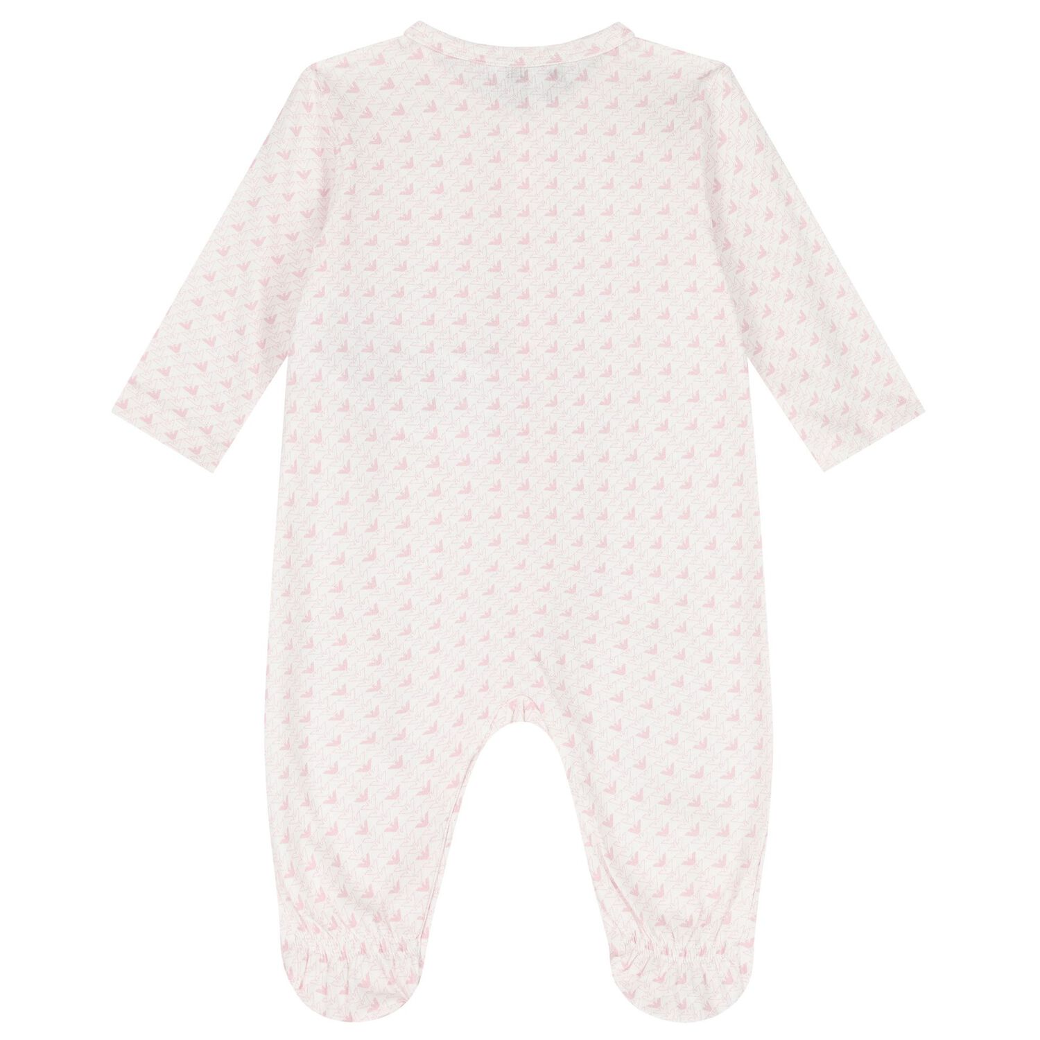 Baby Girls Pink Logo Babygrow Set, 1, hi-res