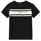 Boys Black & White Logo T-Shirt, 1, hi-res