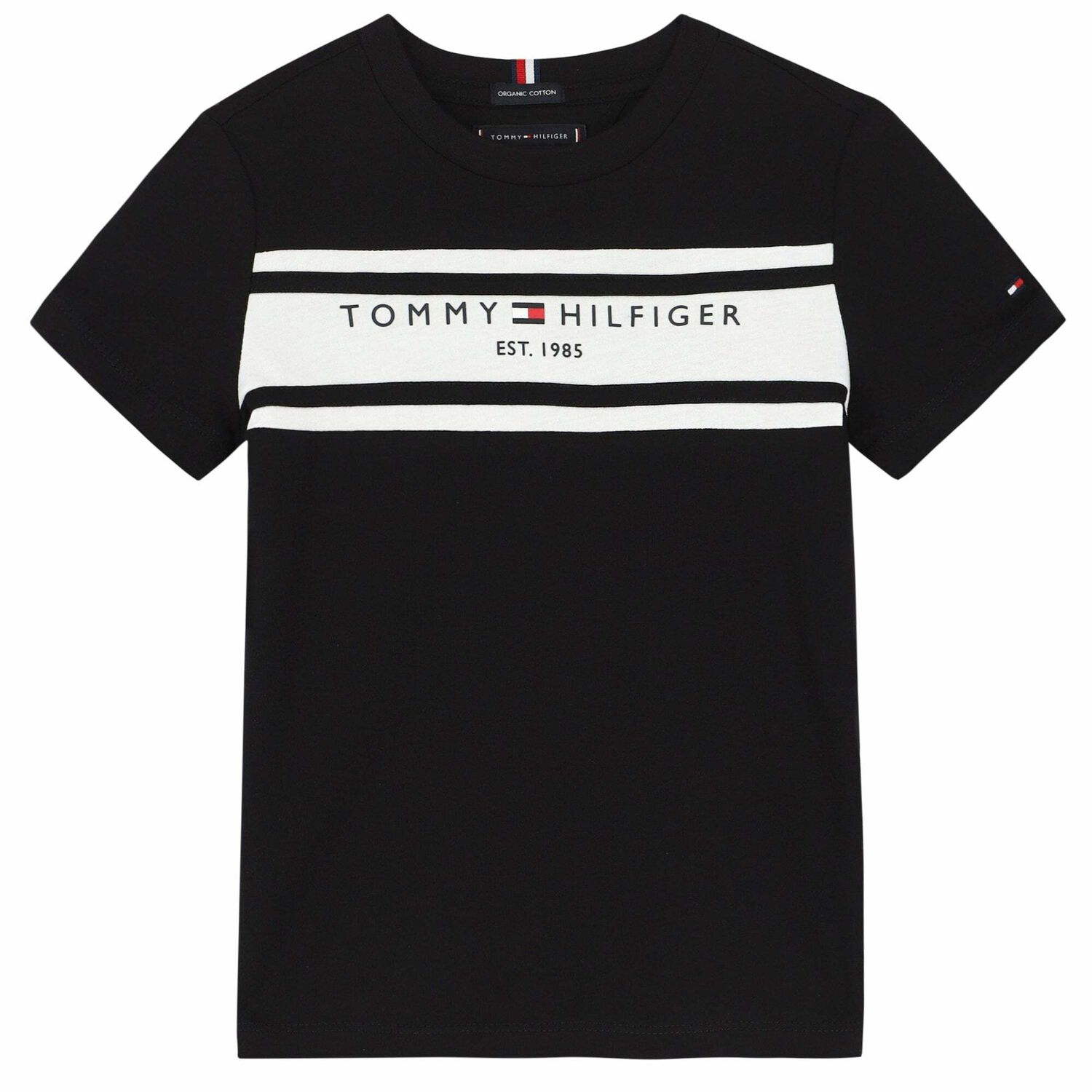 Boys Black & White Logo T-Shirt, 1, hi-res