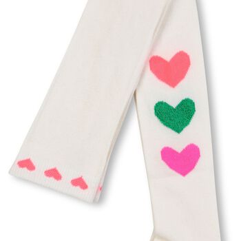 Girls Ivory Hearts Tights 